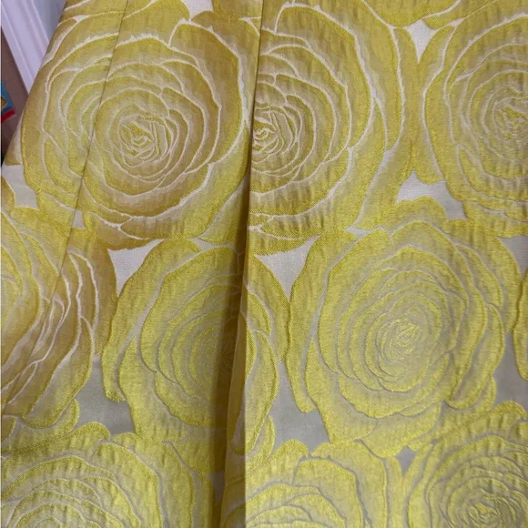 Ivanka Trump Yellow Rose Fit And Flare Dress Sz 8. F-124 - Picture 2 of 5